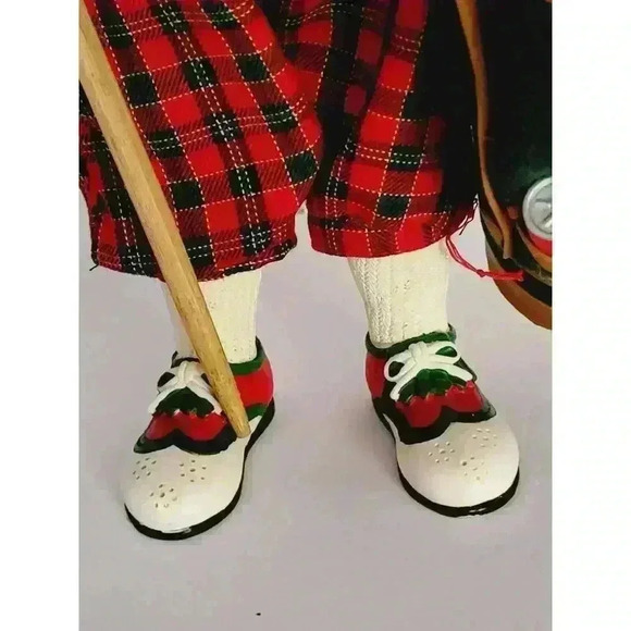 Vintage Golfing Santa Claus Figure Golf Bag Balls & 19th Hole Golf Flag XMAS - Picture 10 of 16